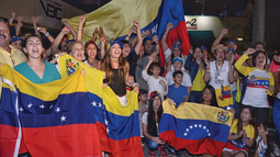 Diáspora venezolana durante una manifestación celebrada en la ciuda de Doral.