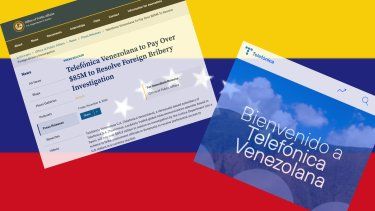 Telefónica Venezolana $85 millones en EEUU por caso de sobornos.
