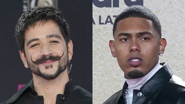Camilo llega al Premio Lo Nuestro el 24 de febrero de 2022 en Miami, a la izquierda, y Myke Towers asiste a los Premios Billboard de la Música Latina el 23 d septiembre de 2021 en Coral Gables, Florida.