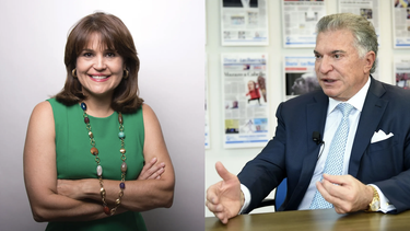 La senadora Annette Taddeo y el político Al Cárdenas.&nbsp;