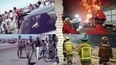 Imágenes de los sucesos del Maleconazo, en 1994, y del incendio en Matanzas en 2022.&nbsp;