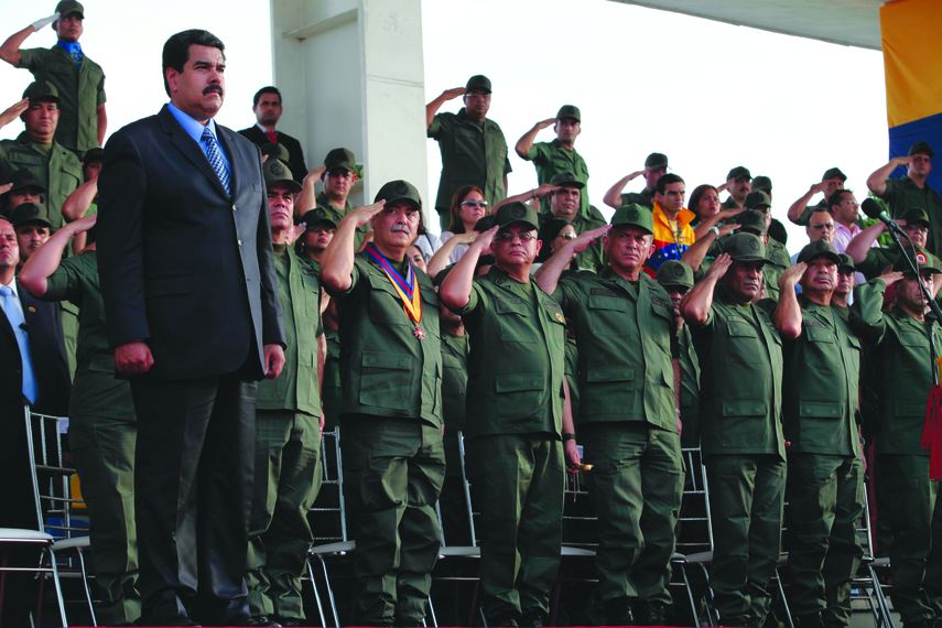 La Fuerza Armada venezolana es el principal sostén del debilitado régimen de Nicolás Maduro.