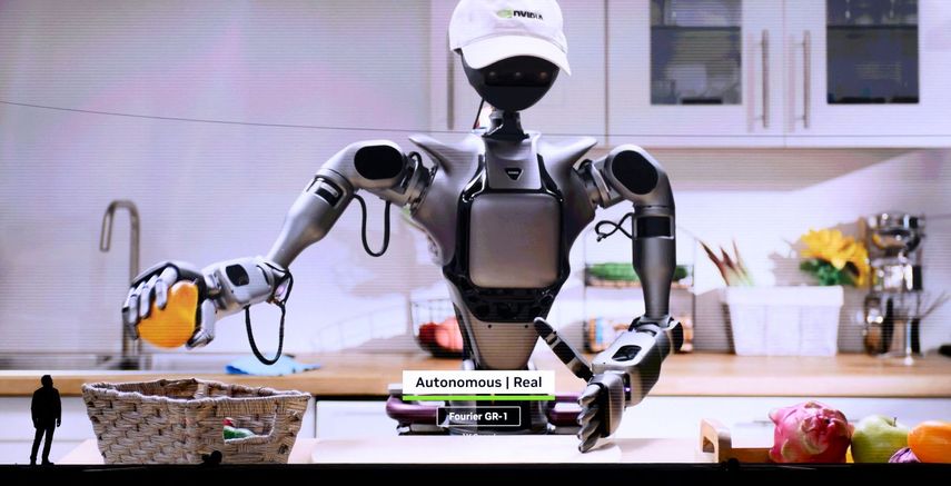 Un robot con inteligencia artificial fabricado por la tecnológica Nvidia.