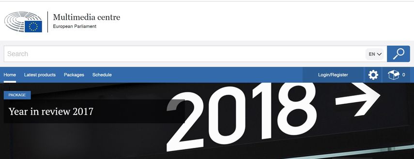 Página principal de nuevo sitio web del Parlamento Europeo.&nbsp;