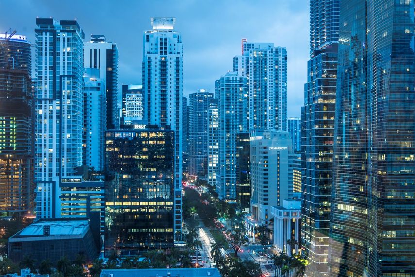 Foto de la zona de Brickell, en Miami.