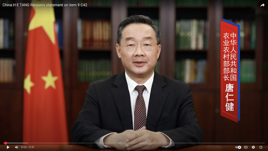 El exministro de Agricultura de China, Tang Renjian.&nbsp;