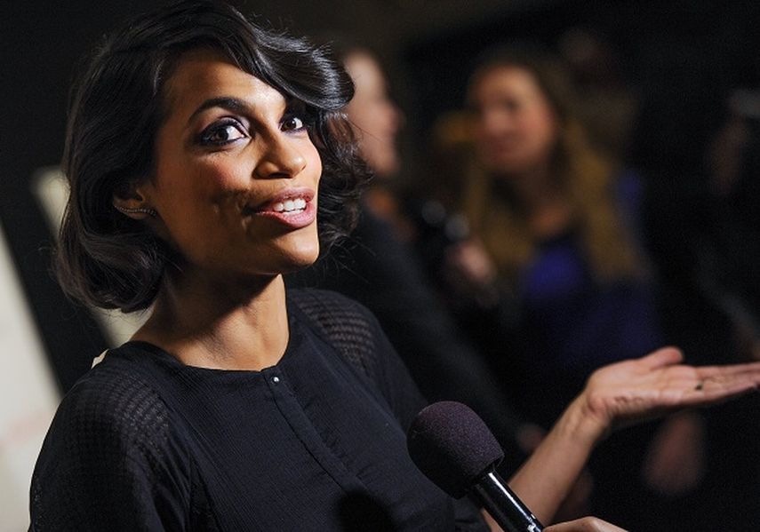 La actriz Rosario Dawson durante una presentación en Nueva York. (AP)