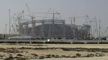 Obras en el estadio de Lusail a ser usado en la Copa Mundial de f&uacute;tbol del 2022 en Qatar, que ahora le apunta a la sede de los Juegos Ol&iacute;mpicos del 2032.&nbsp;