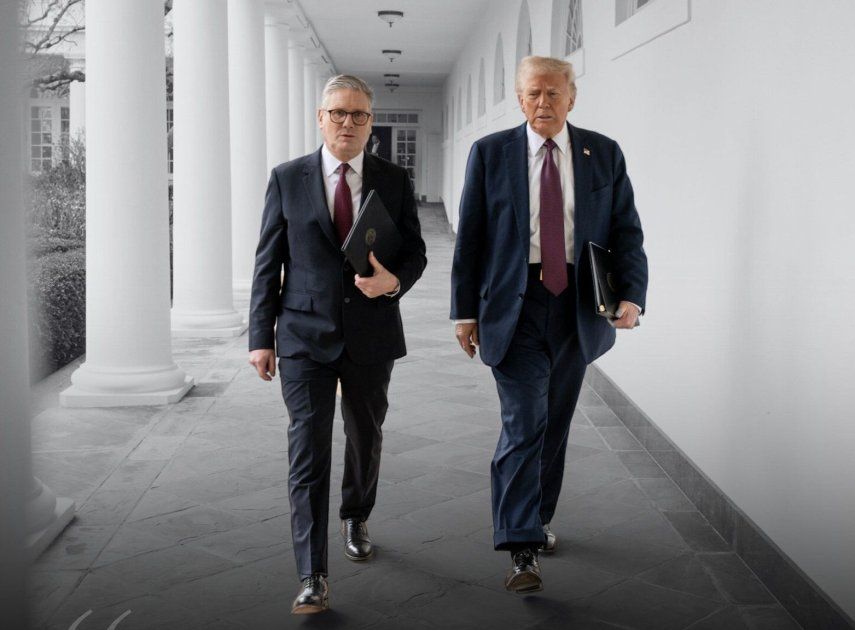 El presidente Donald Trump y el primer ministro británico, Keir Starmer, en la Casa Blanca.&nbsp;