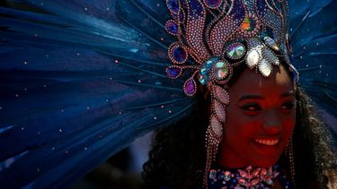 Una reina del Carnaval se presenta durante la ceremonia oficial de apertura del Carnaval en Río de Janeiro, Brasil, el 13 de febrero de 2026.&nbsp;