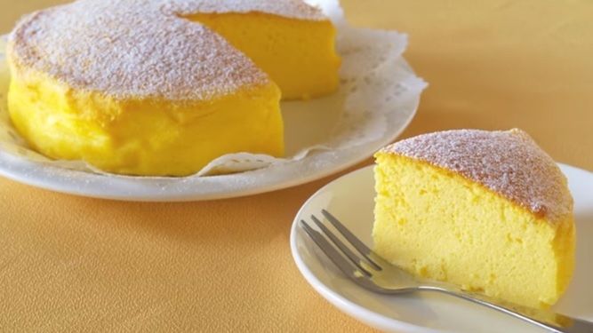 Bizcocho de tres ingredientes o Japanese Cotton Cheesecake.