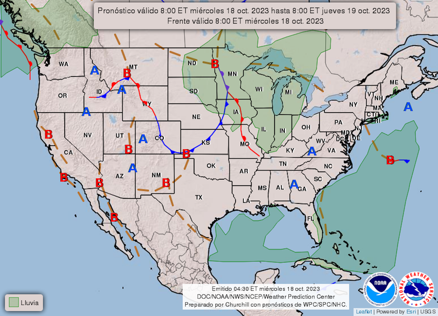 En el pronóstico del tiempo para este miércoles se esperaban lluvias en la costa este del sur de Florida. 