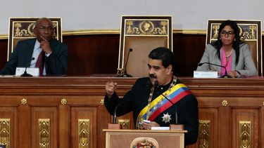El dictador venezolano, Nicolás Maduro, durante su comparecencia ante la Asamblea Nacional Constituyente (ANC).