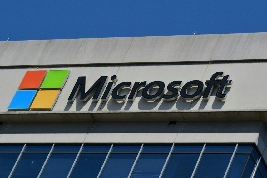 Logo del gigante de tecnología Microsoft.