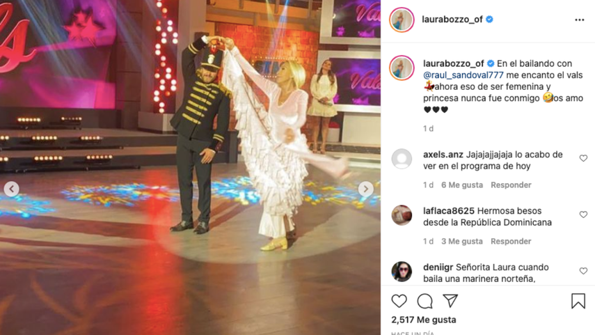 Laura Bozzo durante la coreografía.