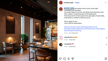 Restaurante Emelina, ubicado en West Palm Beach