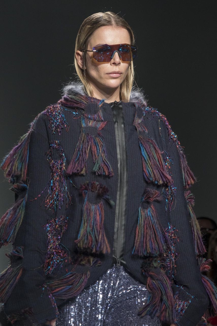 La modelo española Águeda López, esposa de Luis Fonsi, protagonizó el desfile de Custo Barcelona durante la Semana de la Moda de Nueva York.&nbsp;