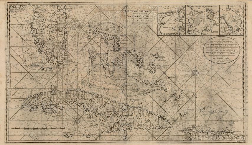 Mapa de 1780 del sur de la Florida, Cuba y las Bahamas con una excelente representación de los cayos de la Florida y plano de La Habana. (CORTESÍA)