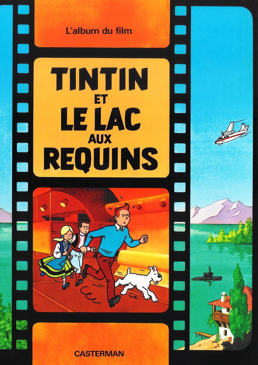 Afiche de la película Tintin et le lac aux requins (1972).&nbsp;