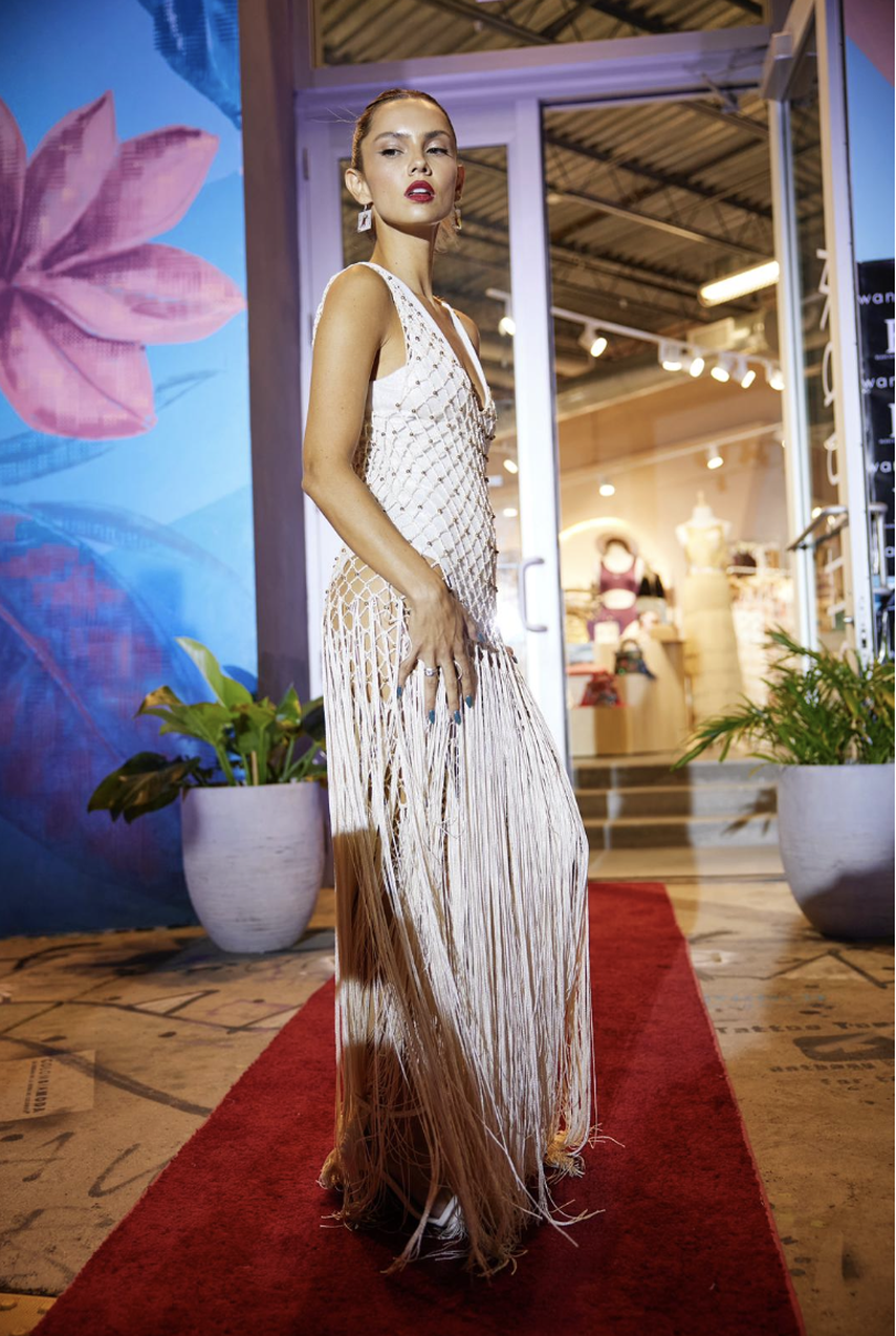 Performance de moda de la marca colombiana Wanitta en la primera edición del Colombia on Wynwoods Runway, realizado el 1 de junio de 2024.
