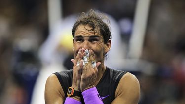 Rafael Nadal tras vencer a Daniil Medvedev en la final del Abierto de Estados Unidos, el domingo 8 de septiembre de 2019.&nbsp;