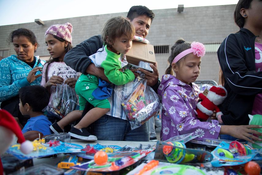 Imagen de archivo de niños inmigrantes en un albergue en la frontera de México y EEUU.