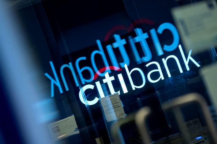 Logo del banco Citibank, una de las entidas multadas en Wall Street.
