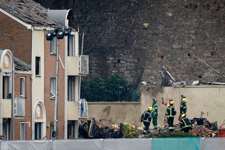 La escena tras el incendio en St Helier, en la isla Jersey en el Canal de la Mancha.&nbsp;