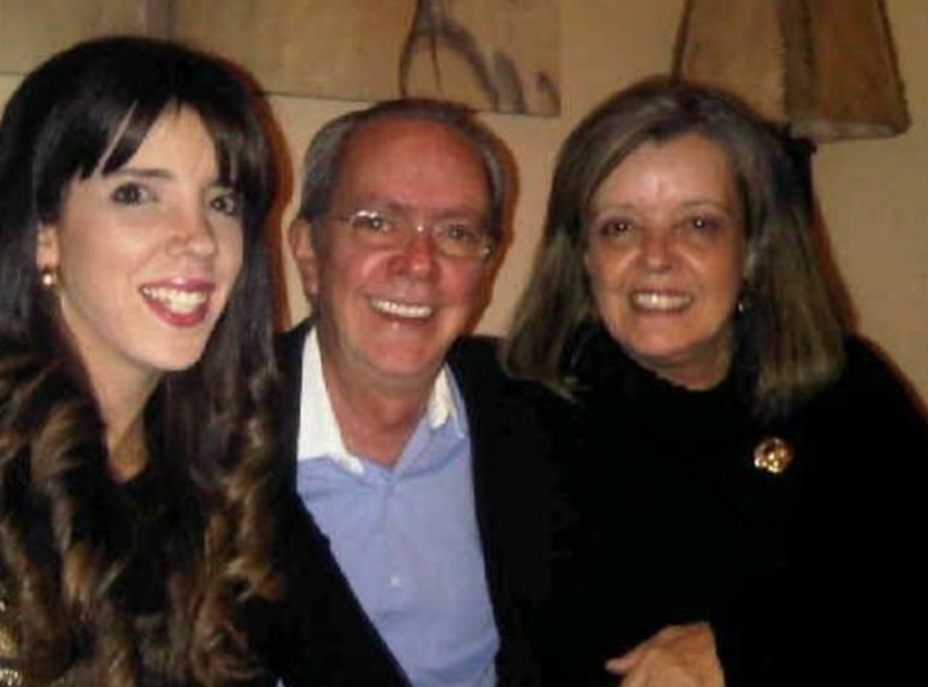 Michelle Sapene, Eduardo Sapene y la madre de la exanimadora de RCTV.