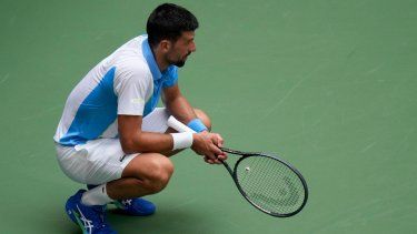 El tenista serbio Novak Djokovic durante un partido contra el estadounidense Taylor Fritz en los cuartos de final del US Open, el martes 5 de septiembre de 2023, en Nueva York.
