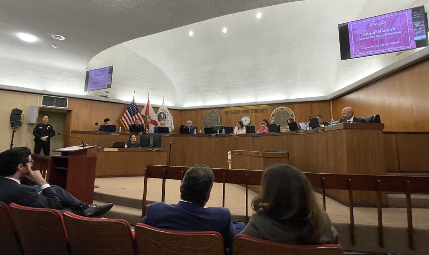 Reunión del Concejo de Hialeah.&nbsp;