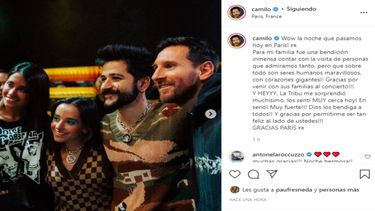 Lionel Messi, Camilo, Evaluna y Antonela Roccuzzo