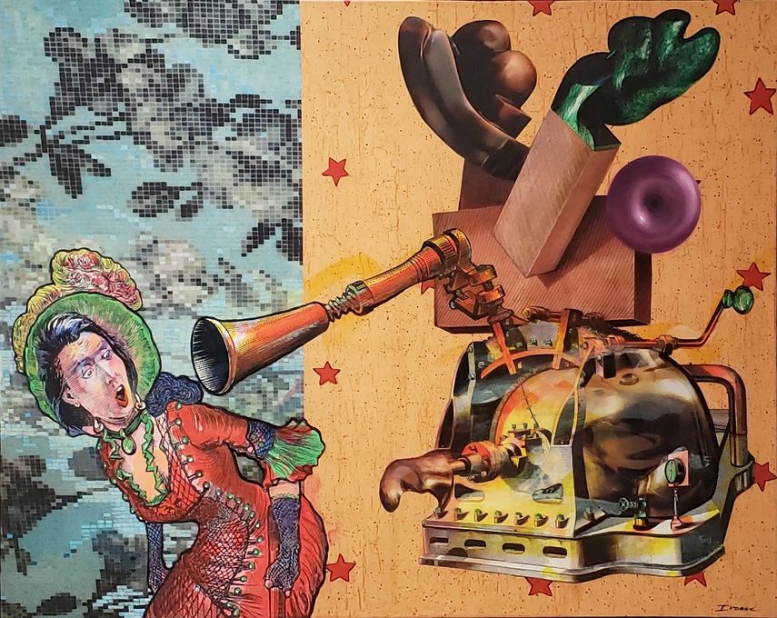 Art Attack, la obra que da título a la muestra de Ivonne Ferrer en el Kencall Art Center.