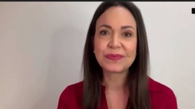 La líder de Venezuela María Corina Machado intervino este 2 de diciembre ante la Comisión Permanente de Relaciones Exteriores y Cooperación Internacional del Congreso de la República Dominicana.