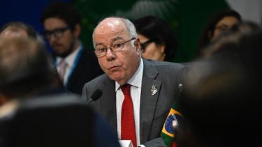 El canciller de Brasil, Mauro Vieira, en la Cumbre de los BRICS. &nbsp;