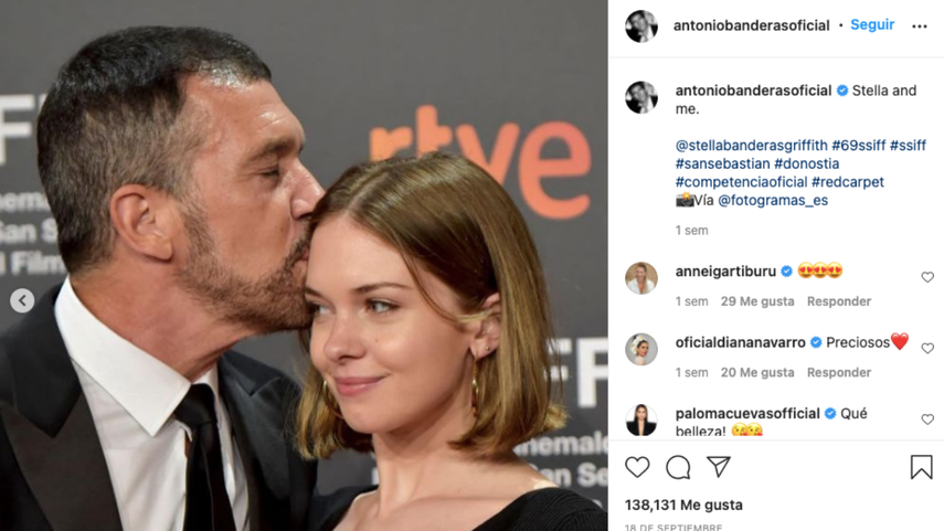 Antonio Banderas y su hija Stella