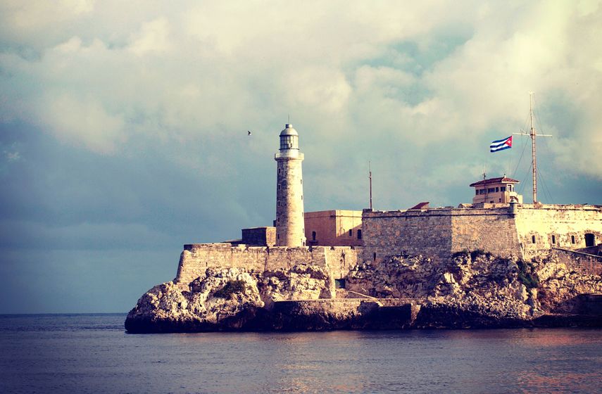 El Morro, fuerte y castillo colonial, situado a la entrada de la Bah&iacute;a de La Habana.