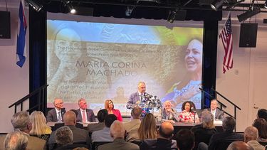 El homenaje a María Corina Machado tuvo lugar en el Museo Americano de la Diáspora Cubana.