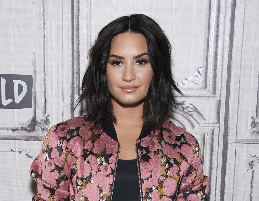 En esta foto del 20 de marzo del 2017, Demi Lovato participa en la serie de charlas BUILD Speaker Series para hablar de Smurfs: The Lost Village en Nueva York. 