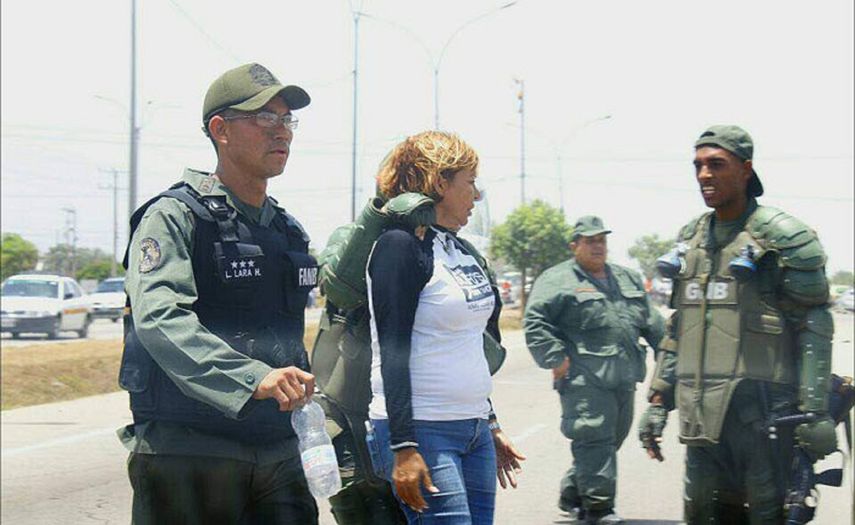 El partido político de Fermín, Voluntad Popular, aseguró que fue trasladada al destacamento ubicado en el sector Los Cocos de la ciudad de Porlamar.