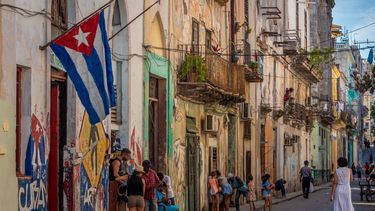 Una de las calles en La Habana, la capital de Cuba. 