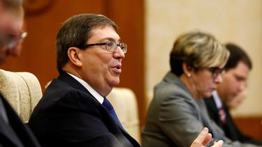 El canciller cubano, Bruno Rodriguez, participa en una reunión de trabajo en Pekín durante su visita a China.&nbsp;