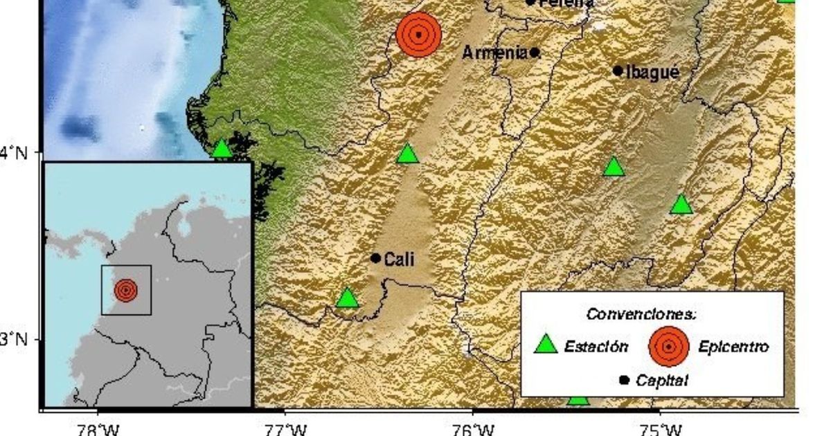 Sismo de magnitud 6,0 sacude a varias ciudades de Colombia