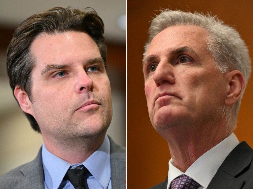 Congresistas Matt Gaetz y Kevin McCarthy