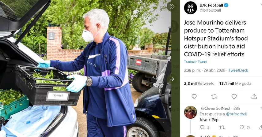 El&nbsp;t&eacute;cnico del Tottenham Hotspur Jos&eacute; Mourinho ha sacado su lado m&aacute;s humano durante la pandemia