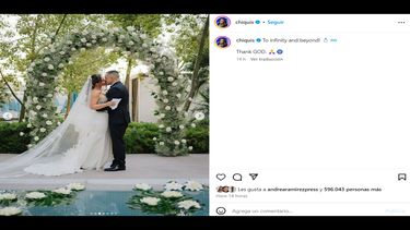 Chiquis y Emilio Sánchez en su boda.