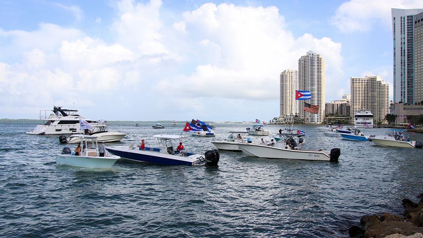Una flotilla de respaldo al pueblo cubano era preparada para zarpar de Miami el fin de semana próximo.