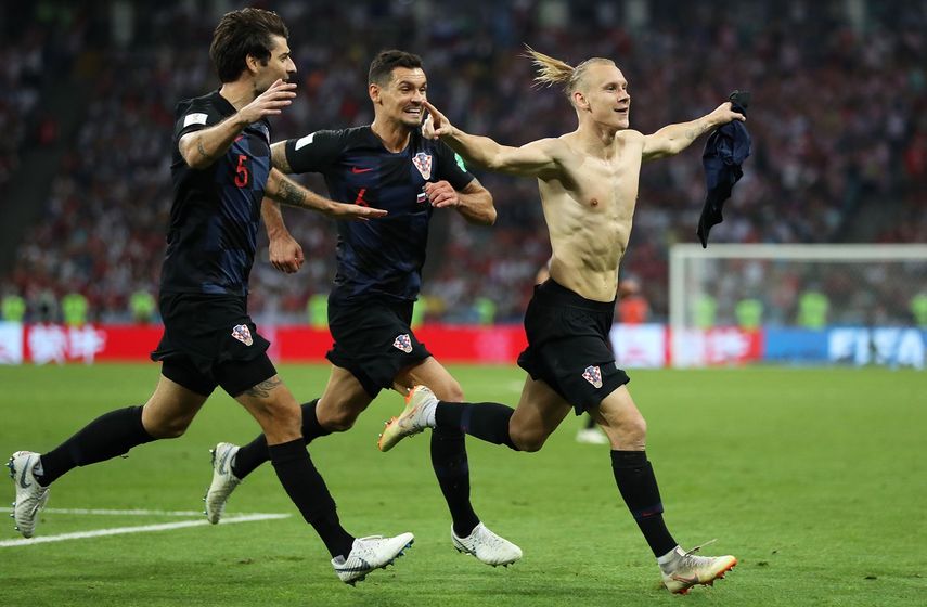 Croacia vence a Rusia en cuartos de final en el Mundial Rusia 2018.