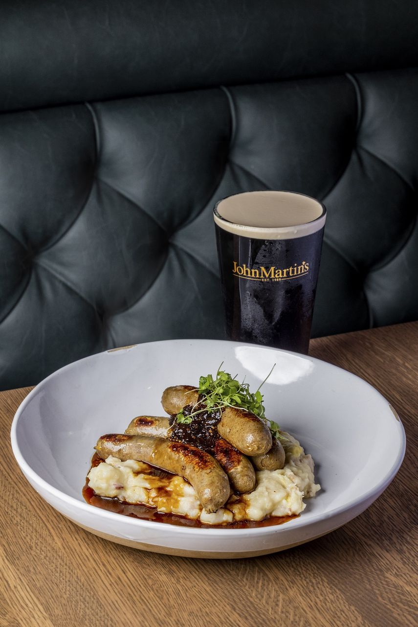 Salchichas con puré, plato de John Martins.&nbsp;