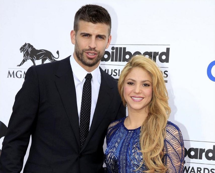 La cantante Shakira junto a su esposo el futbolista Gerard Piqué.